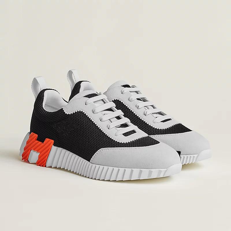 Giày Hermes Bouncing Sneaker Nữ Đen Cam